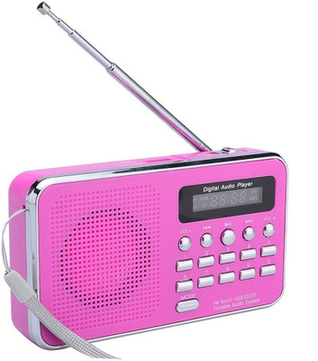 

CRETO BT-SM74 Mini Portable Radio Fm Support USB, Aux-in & SD card FM Radio(Pink)