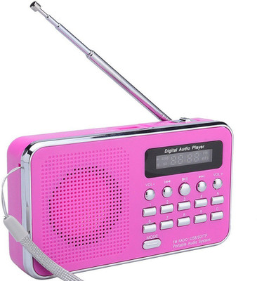 

CRETO BT-SM74 Best Quality Digital Radio/Fm Music Player Support USB, Aux-in & SD card FM Radio(Pink)