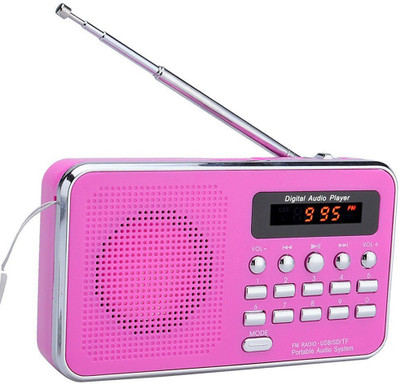 

CRETO BT-SM74 Digital Fm Radio Support USB, Aux-in & SD card FM Radio(Pink)