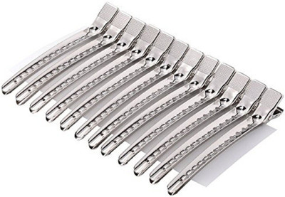 

EKAN Professional Duck Section Hair Clips For Women And Girls 12 pcs Hair Clip(Silver)