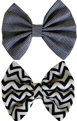 

craft maniacs Set of black & white bow clips Hair Pin(Multicolor)