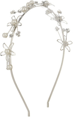 

PRITA Jewel Touch Sparkling Flower Band Hair Clip(Silver)