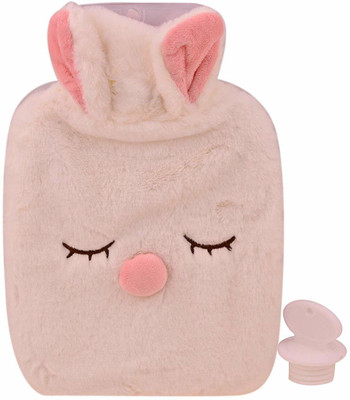 

ZEVORA Cream Color Bunny Hot Water Bag/Bottle Leak Proof, Pain Relief(20x16 Cm) Non Electrical 1000 L Hot Water Bag(Cream)