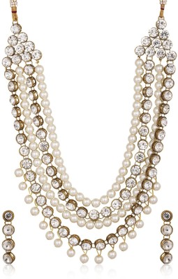 CATALYST Crystal Gold-plated Gold, White Jewellery Set(Pack of 1)