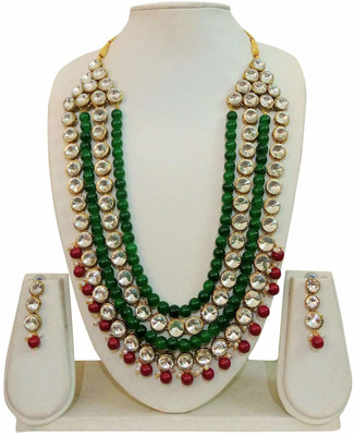 CATALYST Crystal Gold-plated Red, Green Jewellery Set(Pack of 1)