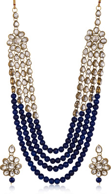 CATALYST Crystal Gold-plated White, Blue Jewellery Set(Pack of 1)