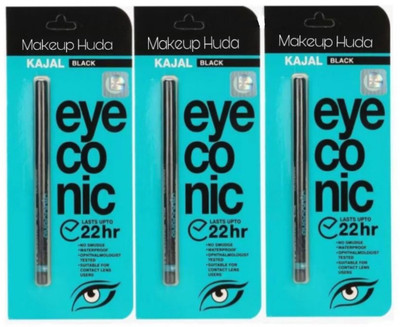 

Makeup Huda Set Of 3 Kajal(eyeconic black)