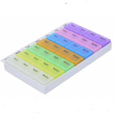 

Anytech Day Pill Box with Tray, Medication Organizer Planner Medicine Dispenser