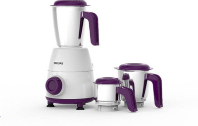 

Philips HL7505/00 500 Mixer Grinder(White, Purple, 3 Jars), Purple;white