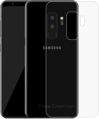 Case Creation Ultra Thin New Slim Fit 3M Clear Transparent 3D Crystal Clear Back Skin Rear Screen Guard Protector Sticker Protective Film A55 Samsung Galaxy S9 Plus Mobile Skin(3D Real Transparent Skin Glossy Finish)