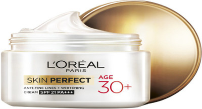 

L'OREAL PARIS Unisex Skin Perfect Age 30+ Anti-Fine Lines + Whitening SPF 21 Cream(50 g)