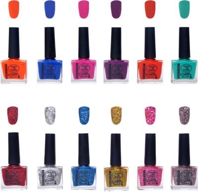 

Lips & Tips Gel Based Long Lasting Nail Polish Combo Set NO. 417441 Multicolor(Pack of 12)