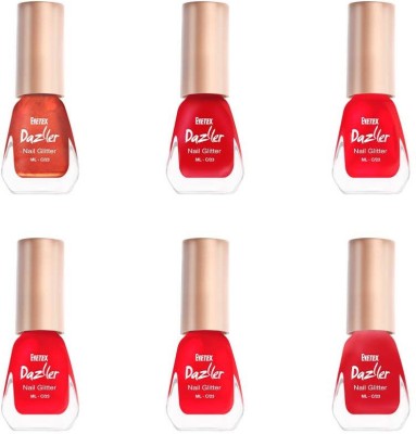 Eyetex Dazller Nail Polish Red Edition Red(Pack of 6)