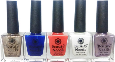 

beauty needs BNC-NP-009,NP-010,NP-019,NP-020,NP-029 Brown Shimmer, Blue, Nude Pink, White, Purple Shimmer(Pack of 5)