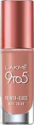Lakme 9 to 5 Primer + Gloss Nail Color Nude Flush