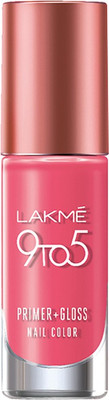 Lakme 9 to 5 Primer + Gloss Nail Color Rose Crush