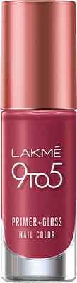 Lakmé 9 to 5 Primer + Gloss Nail Color Berry Business