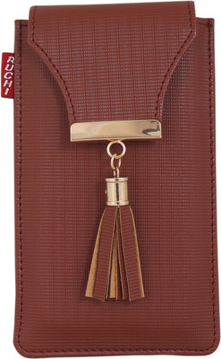 Tickles Brown Stylish Mobile Pouch Traditional Sari Waist Clip For Women Girls Mobile Pouch