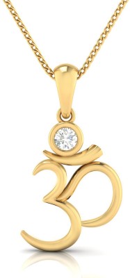 avsar Avsar Real Gold Pooja Pendant AVP261YB 14kt Cubic Zirconia Yellow Gold Pendant