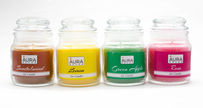 

AuraDecor Pack of 4 Fragrance Jar Candles(90 g)