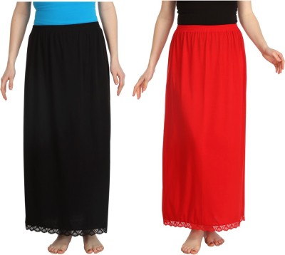 Splash Solid Women Regular Red, Black Skirt