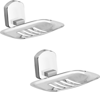 

AryamEnterprise Premium Stainless Steel Single Square Soap Dish / Soap Holder / Soap Stand(Silver)