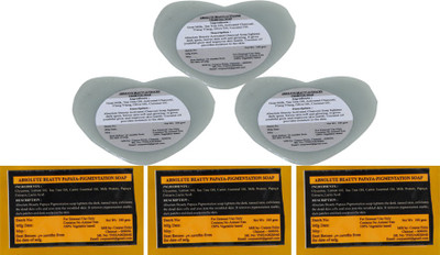 

Absolute Beauty ACTIVATED CHARCOAL AND PAPAYA PIGMENTATION BATH SOAP COMBO 4(600 g, Pack of 6)