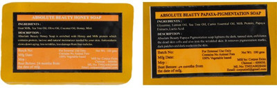 

Absolute Beauty HONEY AND PAPAYA PIGMENTATION BATH SOAP COMBO PACK OFFERS COMBO 6(600 g, Pack of 6)