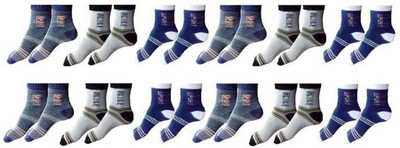 YOUR SHOPPING STORE Men Striped Ankle Length(Pack of 12)