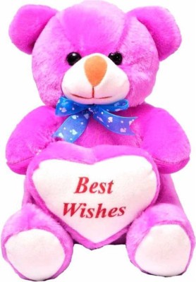 kashish trading company Soft Stuffed Purple Best Wishes Teddy Bear ( 60 cm)  - 12 inch(Purple)
