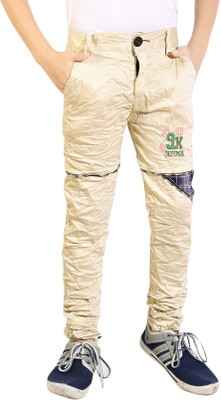 AD & AV Regular Fit Boys Beige Trousers