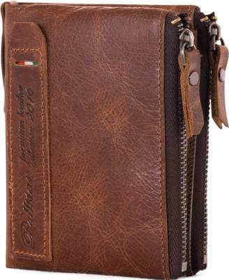 POLLSTAR Men Casual Brown Genuine Leather Wallet