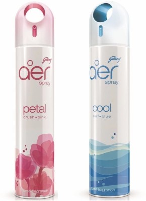 Godrej Aer Petal Crush Pink & Cool Surf Blue Home Fragrance Spray(2 x 220 ml)