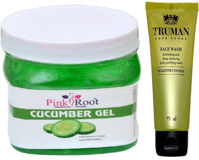

Pink Root CUCUMBER GEL 400GM WITH TRUMAN POUR HOMME FACE WASH 75ML(Set of 2)