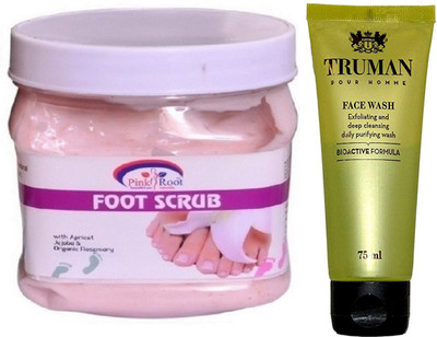 

Pink Root FOOT SCRUB 400GM WITH TRUMAN POUR HOMME FACE WASH 75ML(Set of 2)