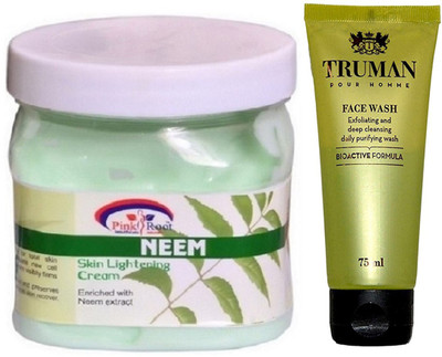

Pink Root NEEM CREAM 400GM WITH TRUMAN POUR HOMME FACE WASH 75ML(Set of 2)