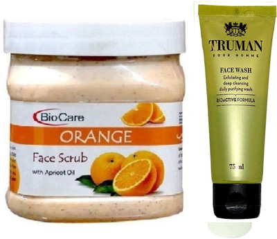 

Biocare NEEM SCRUB 500GM WITH TRUMAN POUR HOMME FACE WASH 75ML(Set of 2)
