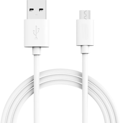 Rhobos Micro USB Cable 2 A 1 m Micro USB Data Cable For Fast Charging & data Sync(Compatible with All Smartphones, White)