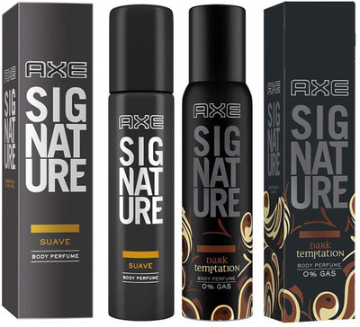 

AXE SIGNATURE SUAVE + DARK Temptation Perfume Body Spray - For Men(244 ml, Pack of 2)