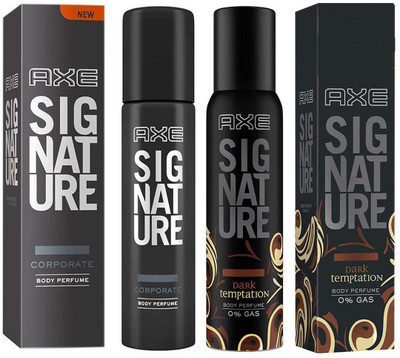 

AXE SIGNATURE CORPORATE + DARK Temptation Perfume Body Spray - For Men(244 ml, Pack of 2)