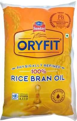 Liberty Sunday Oryfit Physically Refined Rice Bran Oil Pouch(1 L)