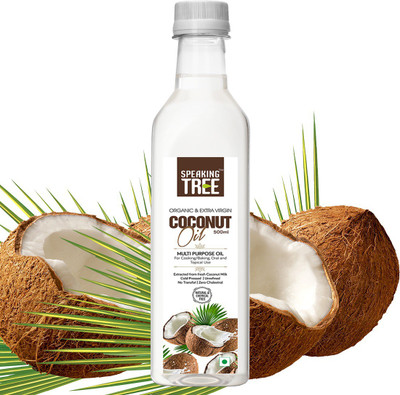 

Speaking tree Organic and Extra Virgin Coconut oil 500ml Coconut Oil Plastic Bottle(500 ml)