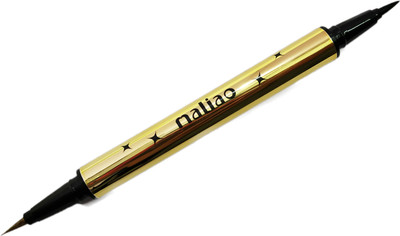 Maliao origneal Crystal Doubble pen Eyeliner Black N Gold 1.2 ml(Gold, Black)