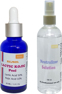 

REJSOL Lactic Kojic Peel Lactic 50% Kojic Acid 10% 30 ml with 100 ml Neutralizer(30 ml)