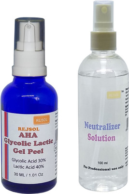 

REJSOL AHA Gel Peel Glycolic 30% Lactic40% 30 ml with 100 ml Neutralizer(30 ml)