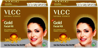 

VLCC Gold Facial Kit Bright & Radiant complexion Facial Kit PACK OF 2 120 g(Set of 2)