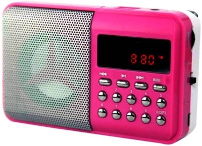 

CRETO BT- SM71 Fm Radio Music Player Support AUX, USB & SD Card FM Radio(Pink)