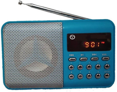 

CRETO BT- SM71 Compact Portable Radio Fm Support USB Pen-drive, Memory Card & Aux in FM Radio(Blue)