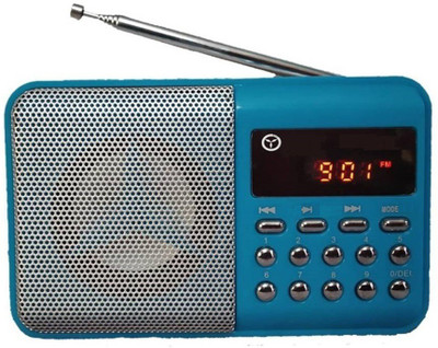 

CRETO BT- SM71 Compact Portable Fm Radio Support USB/AUX/SD Card FM Radio(Blue)