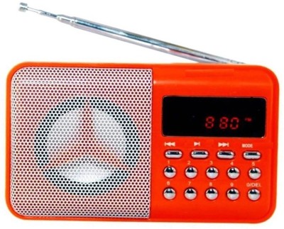 

CRETO BT- SM71 Portable Mini Radio FM USB/AUX/SD Card Player FM Radio(Orange)